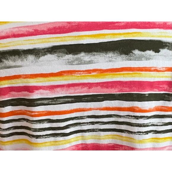 Kim Rogers 100% Cotton Perfectly Soft 3/4 Sleeve Striped T-Shirt, L - Picture 5 of 9